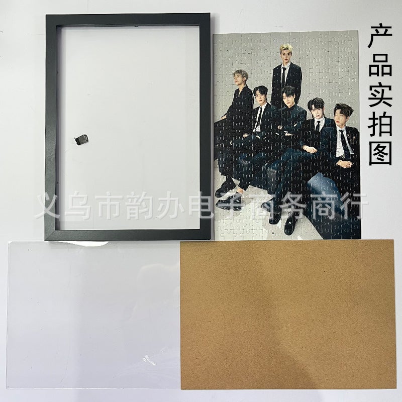 Customized Puzzle Po With Solid Wood Po Frame Hd Puzzle 1000 Pieces Valentine'S Day Creative Kidsren'S Gift - Image 3